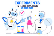 10 Experiments Illustration, a Healthcare Illustration by denayunebgt (Thumbnail 1 of 4)