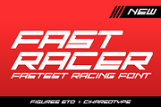Fast Racer - Racing Display Font, a Font by figuree studio (Thumbnail 1 of 10)
