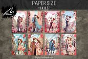 Victorian Romantic Lovers Paper Kit, a Person Illustration by Digital Art Mahdiseño (Thumbnail 3 of 9)