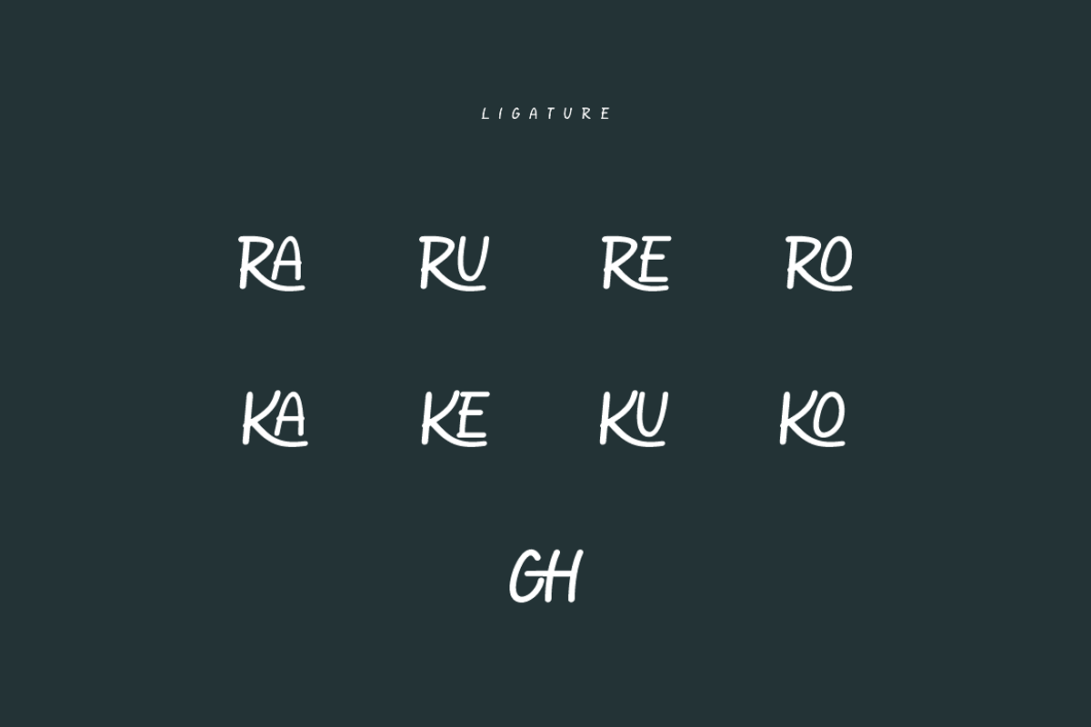 Chosrag - Marker Ligatures Font, a Handwritten Font by Iqsiart Studio (Photo 7 of 8)