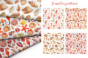 Seashells and fish, watercolor, an Animal Illustration by Hanna Hryharenka (Thumbnail 6 of 20)
