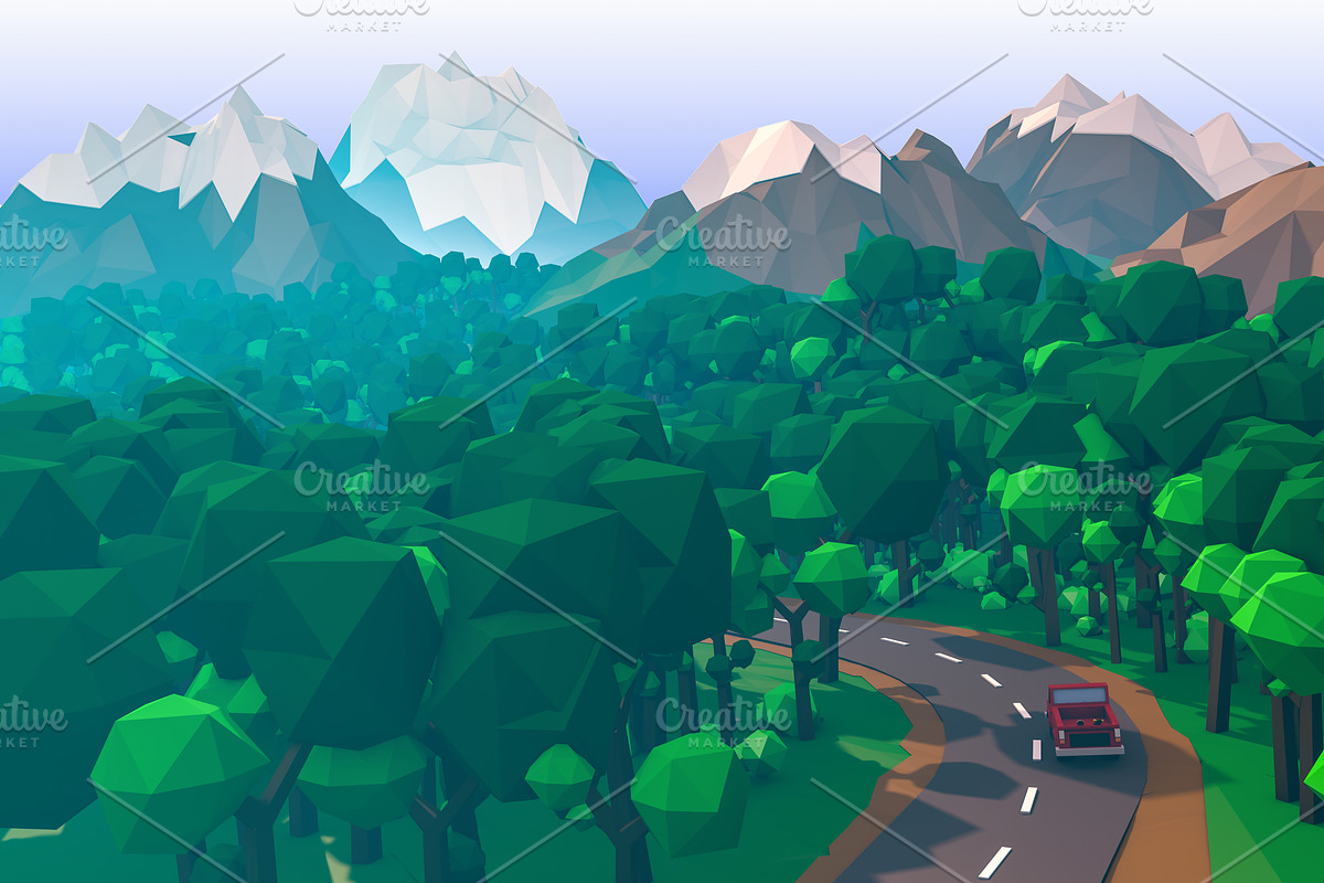 Low Poly - 10 Super Rad Landscapes, a Graphic by suppply (Photo 1 of 4)
