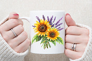 Sunflower Bouquet Floral Clipart, an Illustration by Sublimation Artist (Thumbnail 5 of 6)