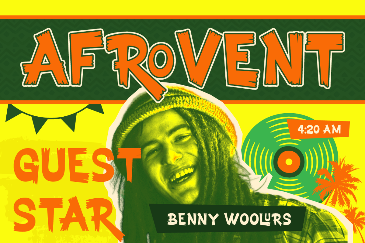 Yomanica - Reggae Display, a Sans Serif Font by Artisan Themes (Photo 3 of 12)