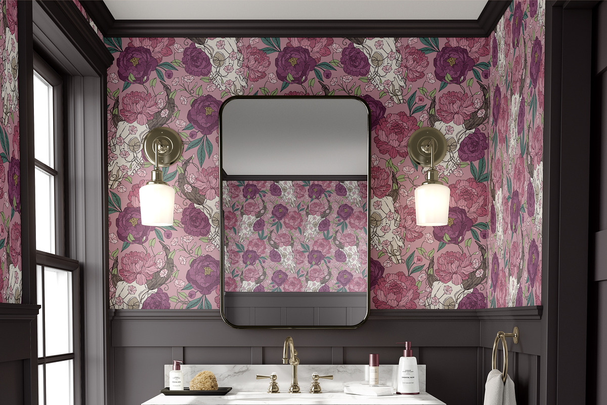 Dark garden. Seamless pattern, a Pattern Graphic by Elona Laff (Photo 6 of 7)