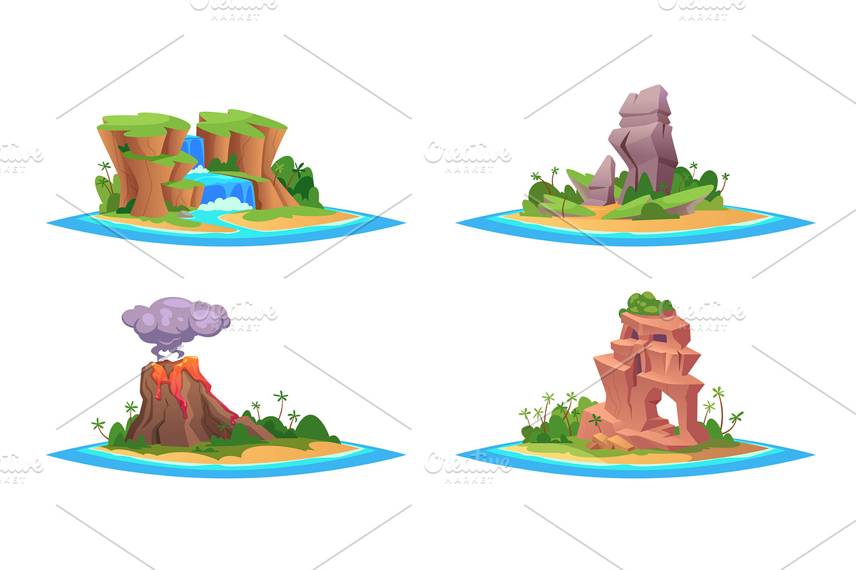 Tropical islands. Background, an Illustration by Onyx