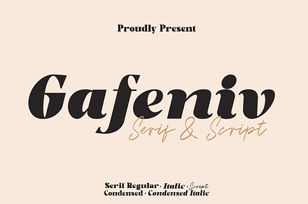 Gafeniv Font Duo - 5 Styles