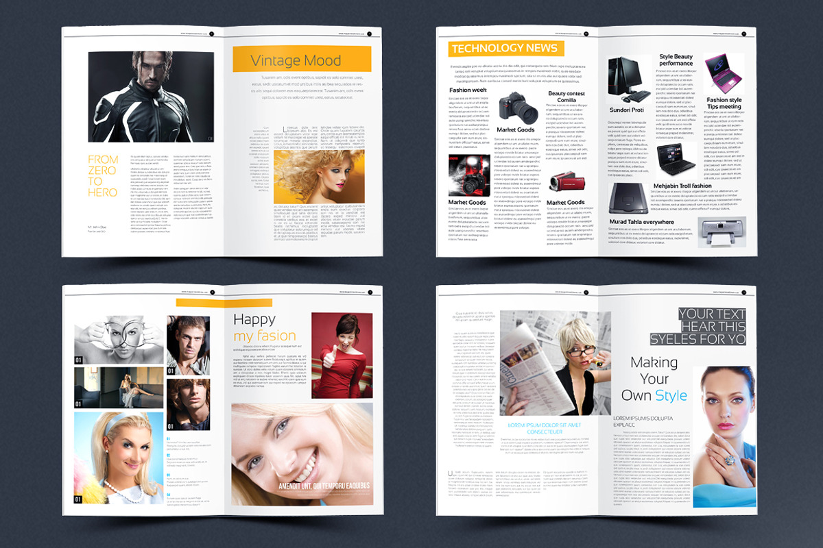 Magazine Bundle_13 Template, a Magazine Template by artico
