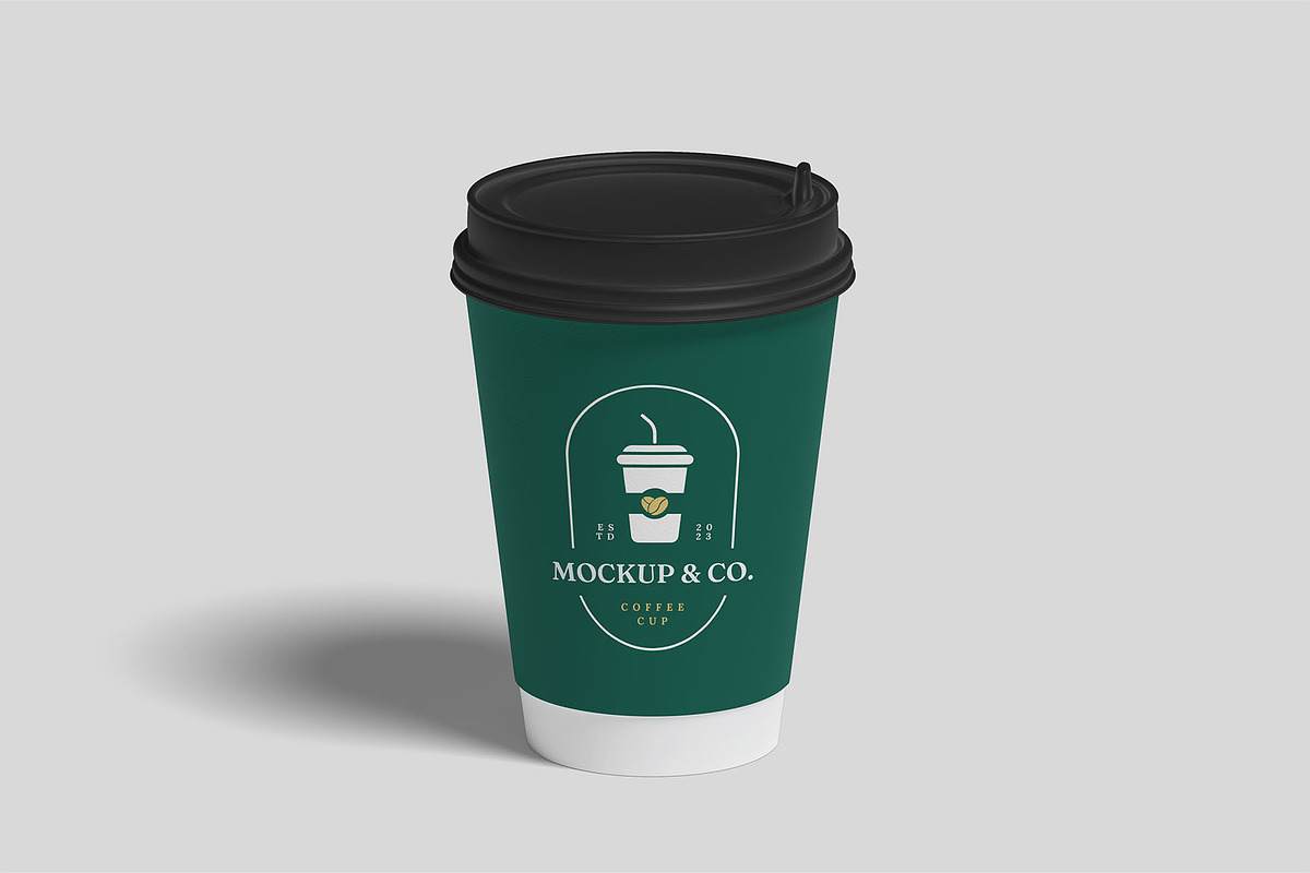 Paper Coffee Cup Mockups | Caffeine, a Cups & Container Mockup by Compositing Studio (Photo 8 of 20)