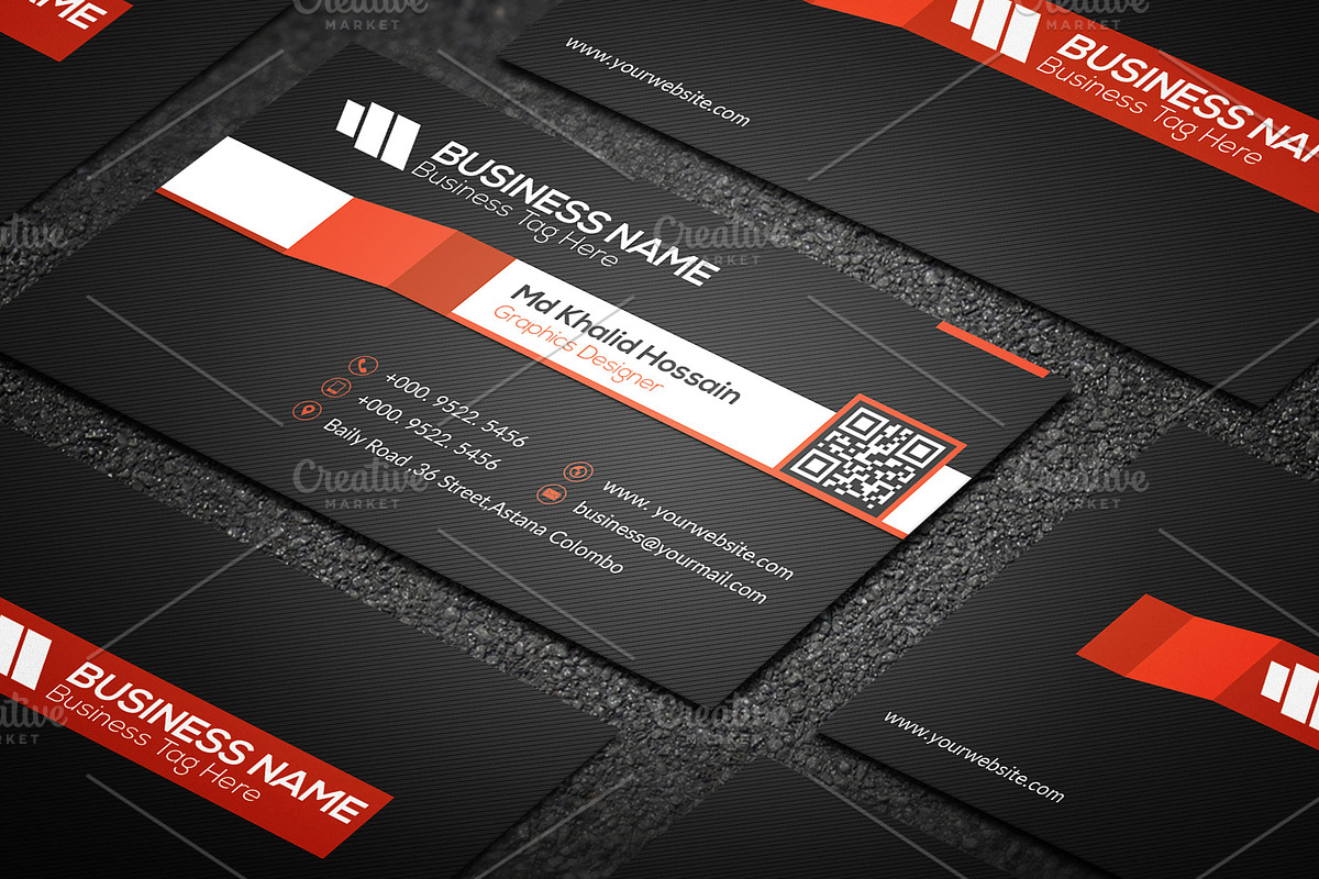 Stripe Cool Business Card, a Business Card Template by Shishir Khan (Photo 3 of 3)