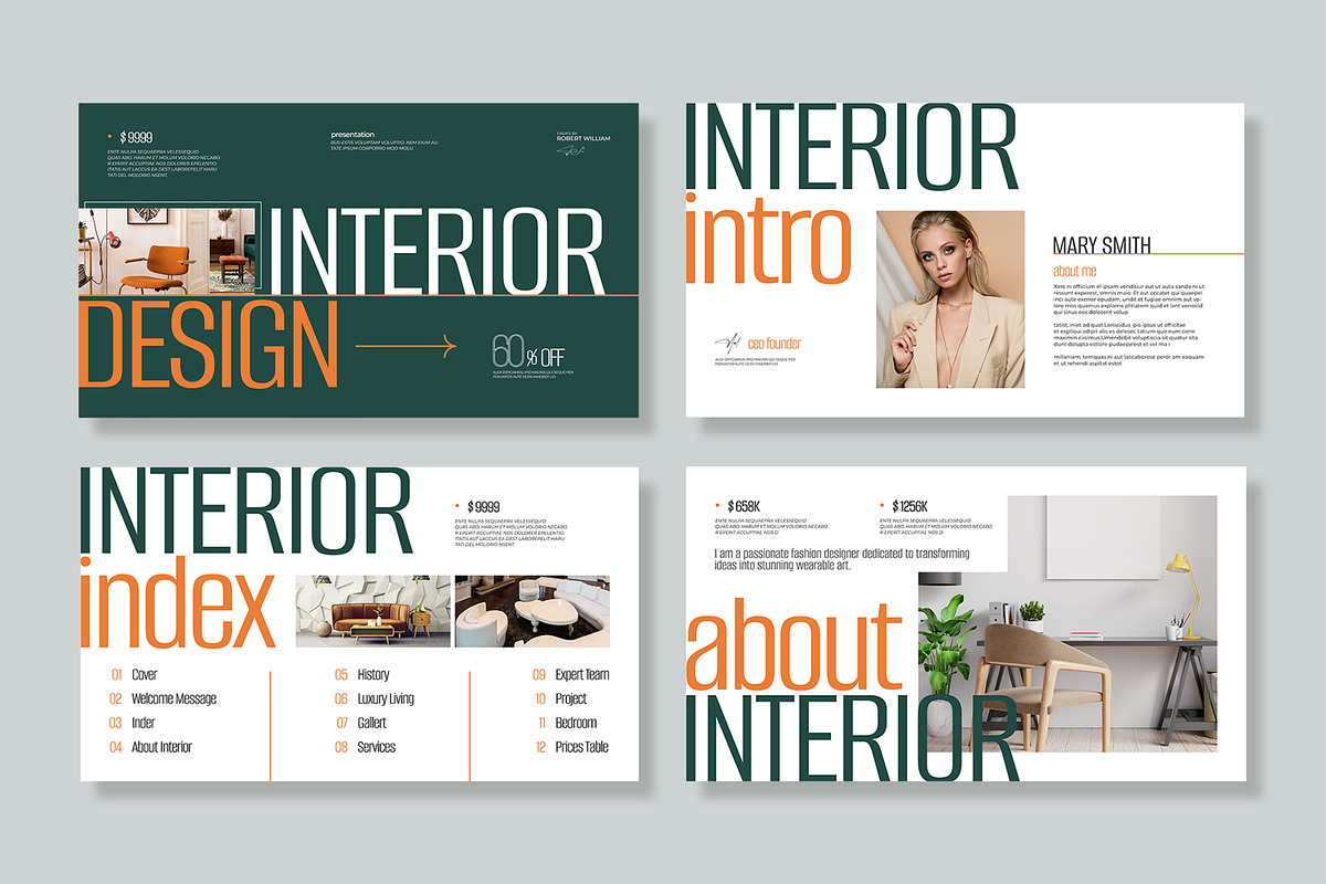 Interior Design Presentation Template preview 2