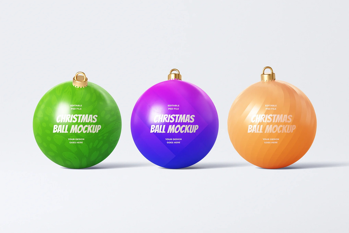 Christmas Ball Mockup, a Product Mockup by zpackcreative (Photo 1 of 4)