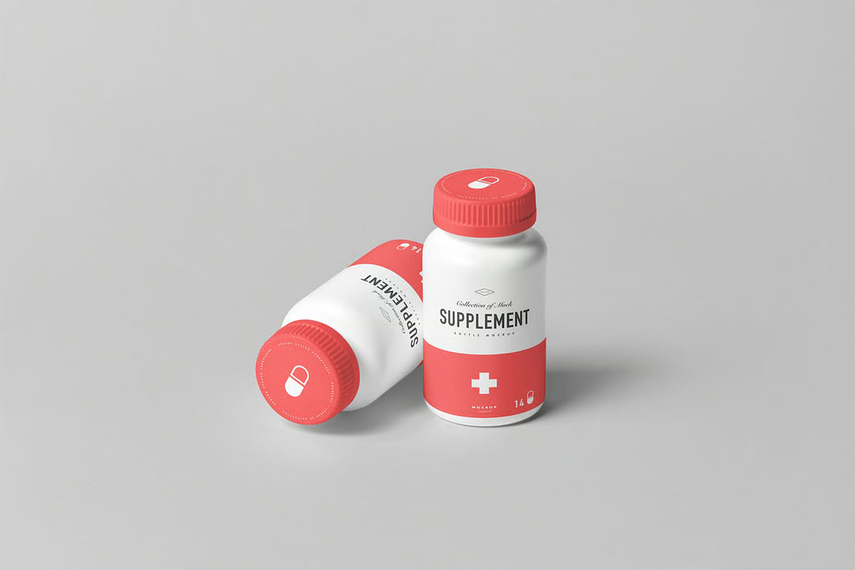 Supplement Jar & Box Mock-up, a Product Mockup by zippypixelstudio (Photo 10 of 12)