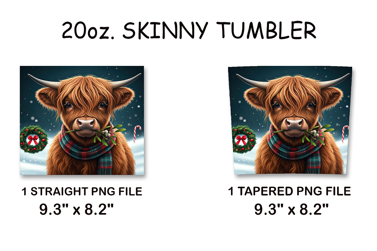 Cute Christmas Highland Cow Tumbler, an Arts & Entertainment Photo by LamanAzalea (Photo 2 of 2)