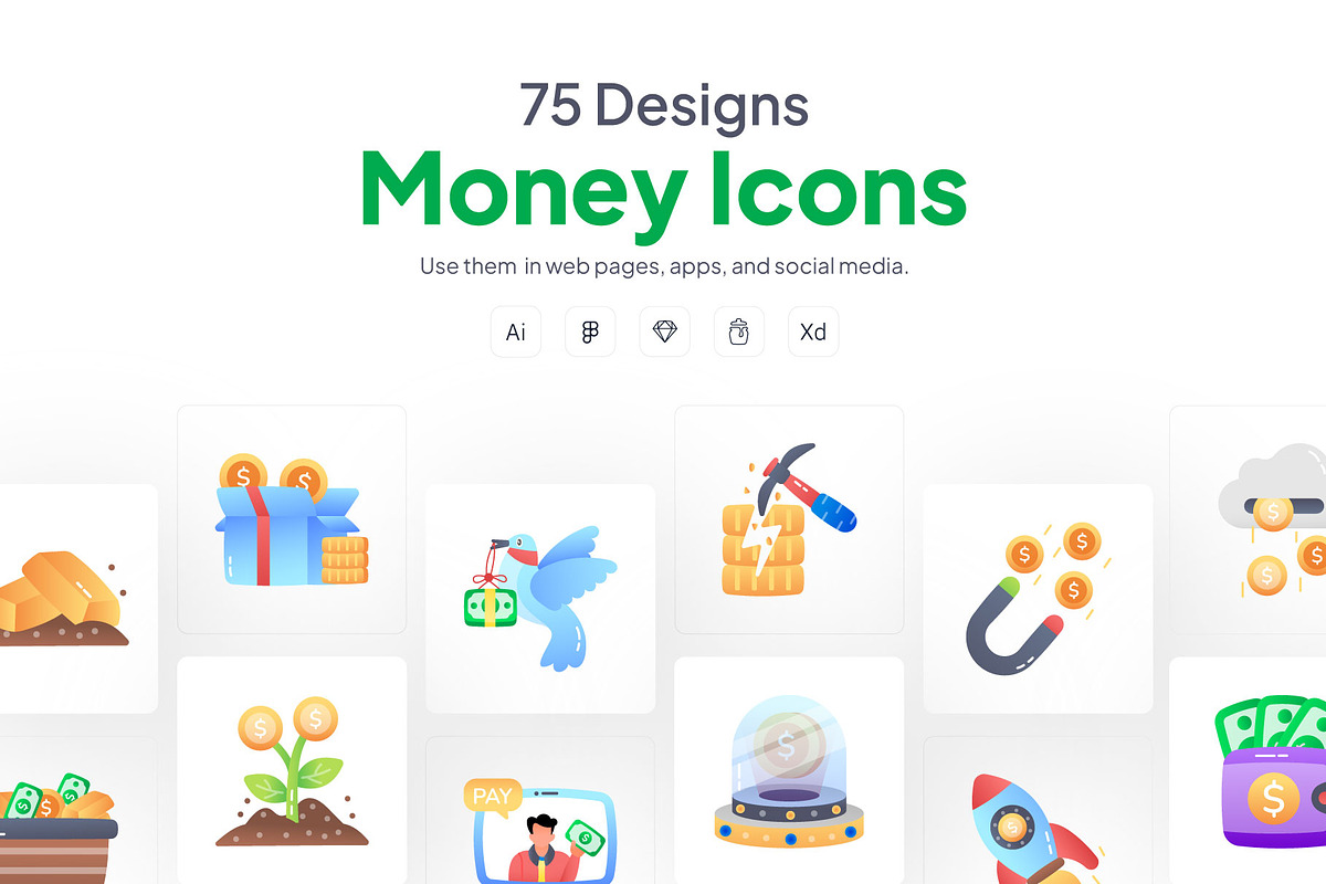 Money and Finance Icon Set, a Duotone Icon by Prosymbols (Photo 1 of 10)
