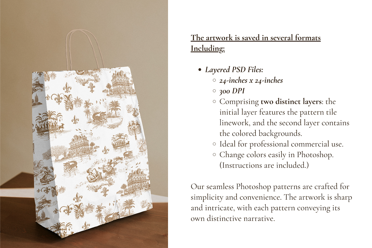 Mardi Gras Toile de Jouy Pattern, a Pattern Graphic by Hughes Studio (Photo 3 of 6)
