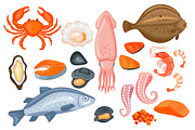 Seafood emblems and icons., a Food Illustration by tanda_V (Thumbnail 2 of 5)