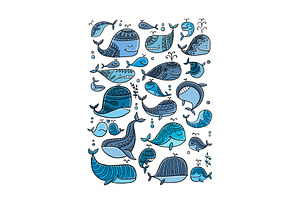 Wild Whales Collection. Childish