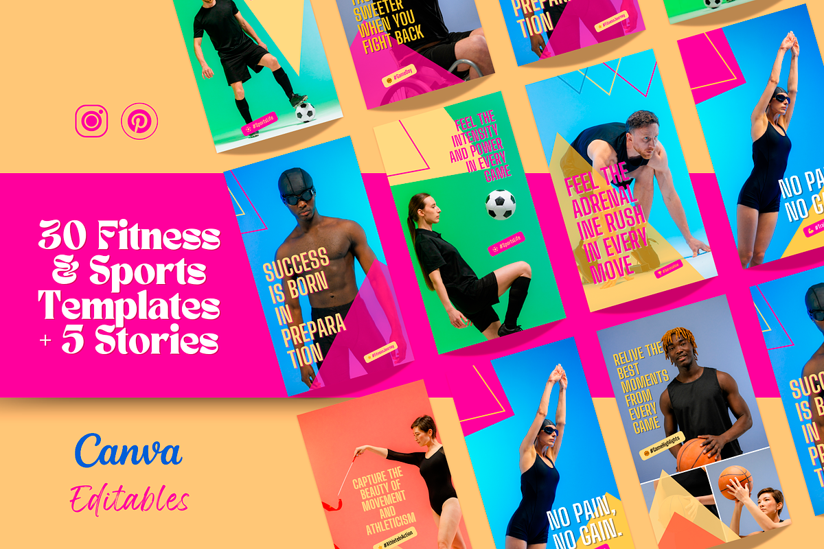 Sports Portraits Bundle for Social Media
