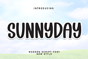 Sunnyday | Script Font, a Script Font by Scratchones (Thumbnail 1 of 8)