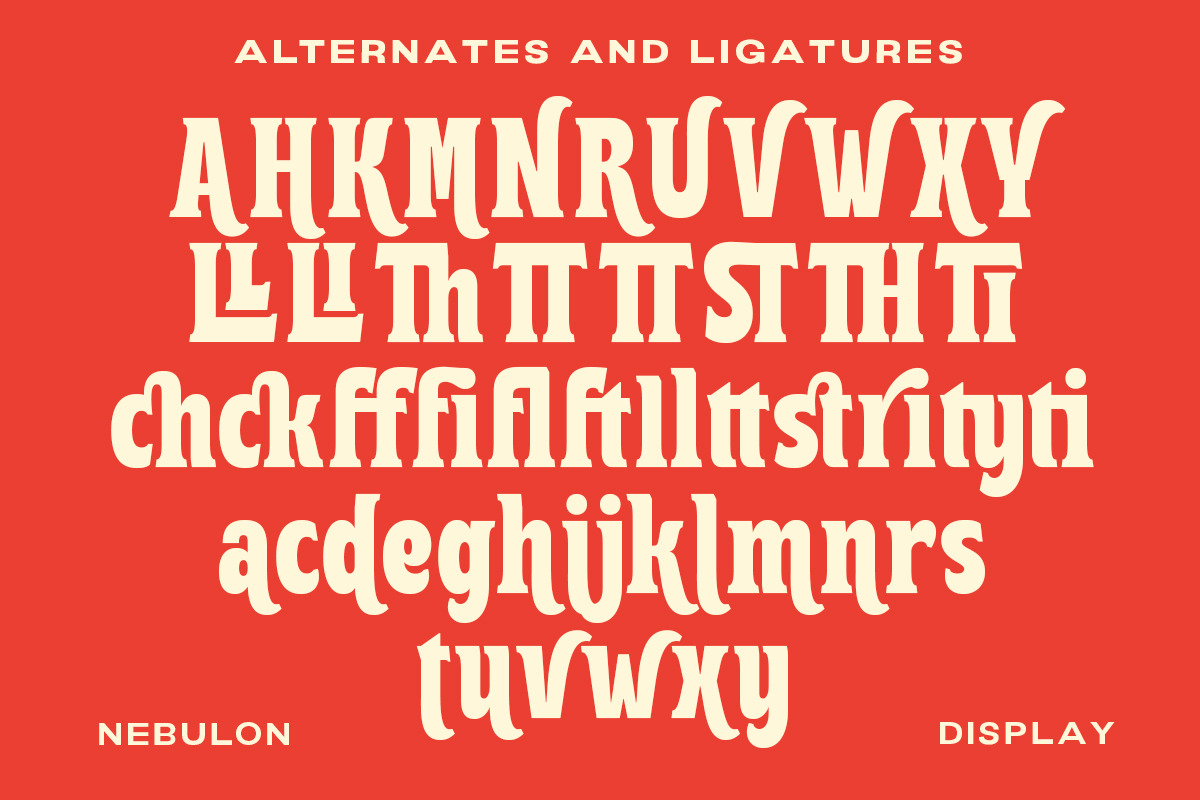 Nebulon - Bold Display Font, a Serif Font by Letterhend Studio (Photo 9 of 9)