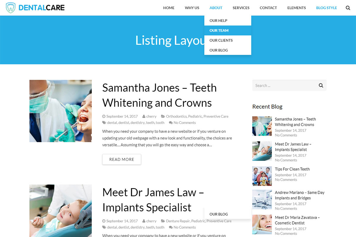 Dental - Dentist & Business Theme, a WordPress Template by Cherry Wordpress Theme (Photo 5 of 5)