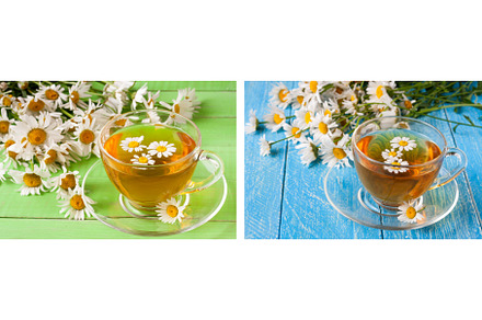Herbal tea with fresh chamomile, a Food & Drink Photo by NataPhoto