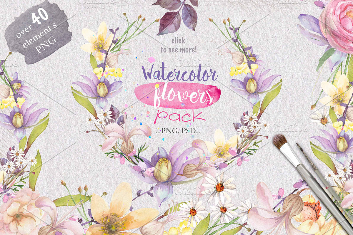 Over 120PNG watercolors, an Illustration by Alisa Mikibith Art (Photo 6 of 15)