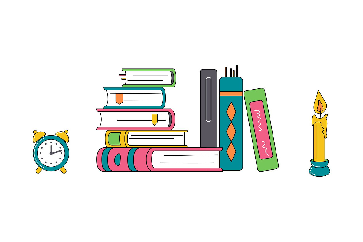 Books & Reading - Elements, Stickers, an Object Illustration by Verachana Dreams (Photo 7 of 11)