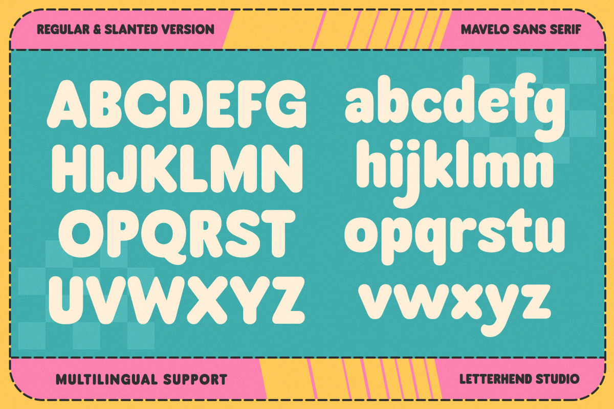Mavelo Retro Sans Serif, a Sans Serif Font by Letterhend Studio (Photo 7 of 10)