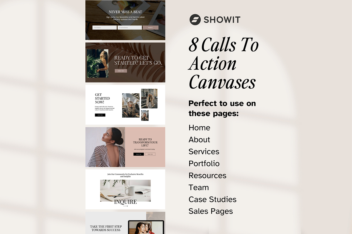 50 Showit Canvas Add-Ons, a Websites & App Template by Amanda Pena Design (Photo 5 of 13)