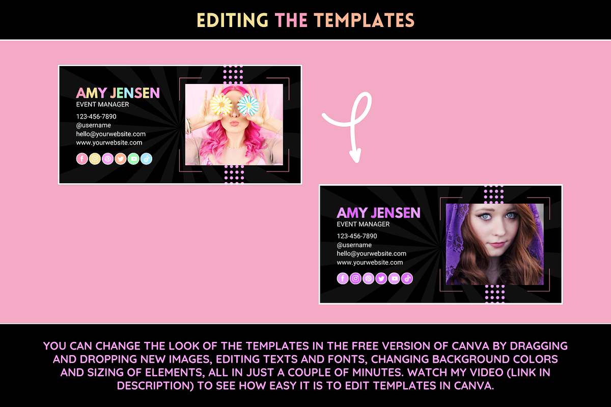 Pastel Neon Email Signature, an Email Template by SunshineStudioBoutique (Photo 6 of 8)