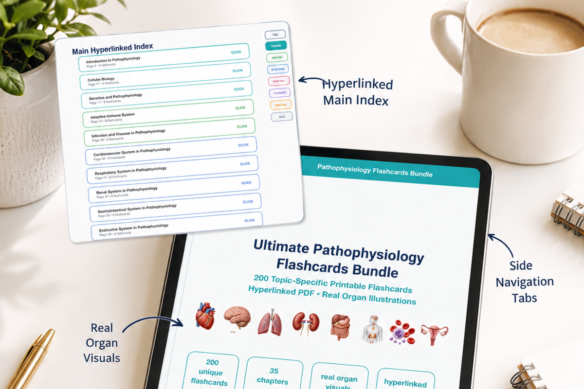 Pathophysiology Flashcards Bundle, a Card Template by HeavensStar (Photo 5 of 7)