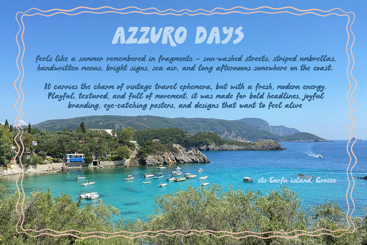 Script font handwritten retro Azzuro, a Script Font by TD fonts (Photo 2 of 12)