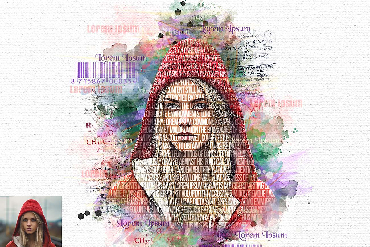 Watercolor Typography FX, an Action Add-On by Studio Retouch (Photo 4 of 13)