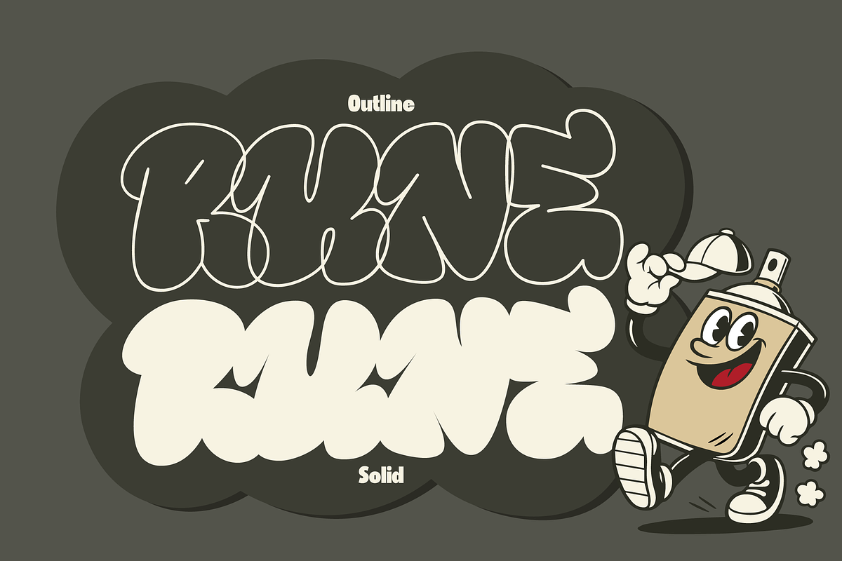 Rune - Authentic Grafity Look, a Font by Fortunes Co (Photo 2 of 8)