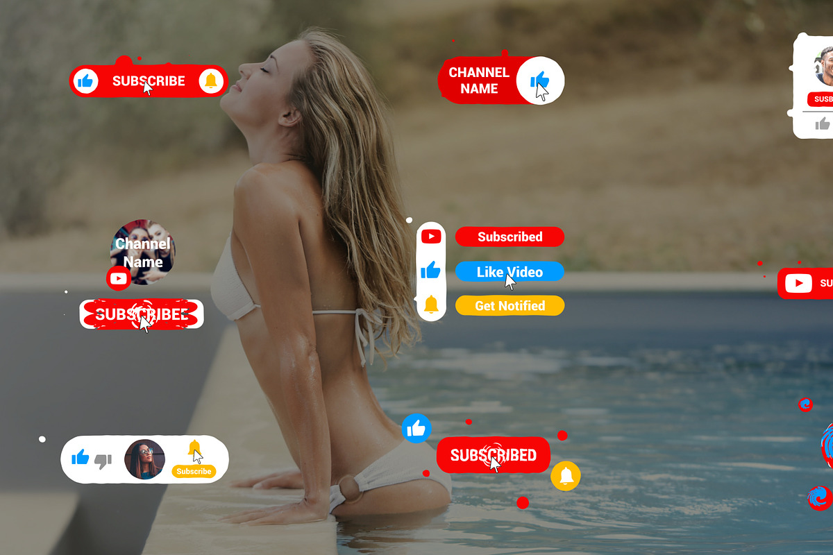 Liquid Youtube Buttons DaVinci, a Templates & Theme by FlashFXbox (Photo 1 of 2)
