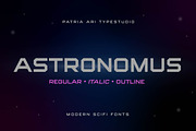 Astronomus - Modern Scifi Fonts, a Sans Serif Font by Patria Ari (P4tcreativa) (Thumbnail 1 of 11)