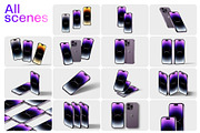 iPhone 14 pro mockups v2, an iPhone Mockup by Creatoom (Thumbnail 12 of 12)