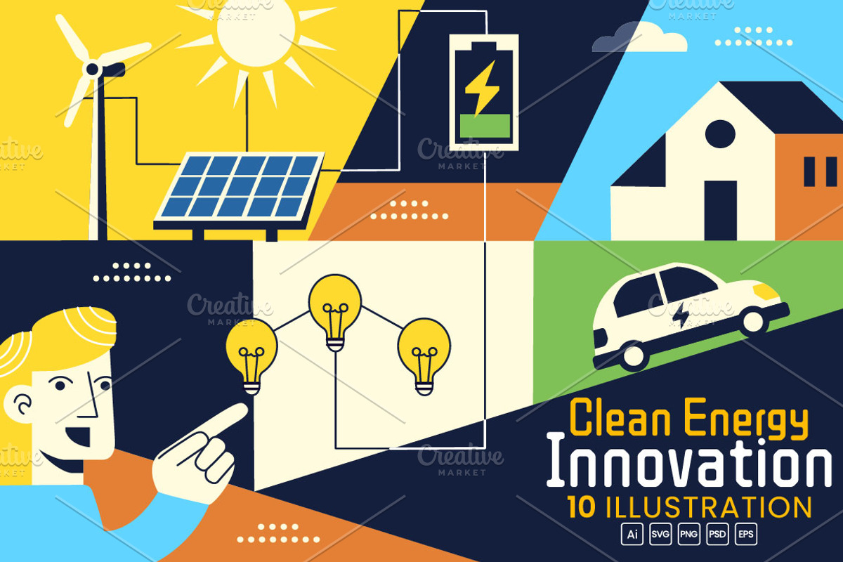 10 Clean Energy Innovation, a Technology Illustration by denayunebgt (Photo 1 of 4)