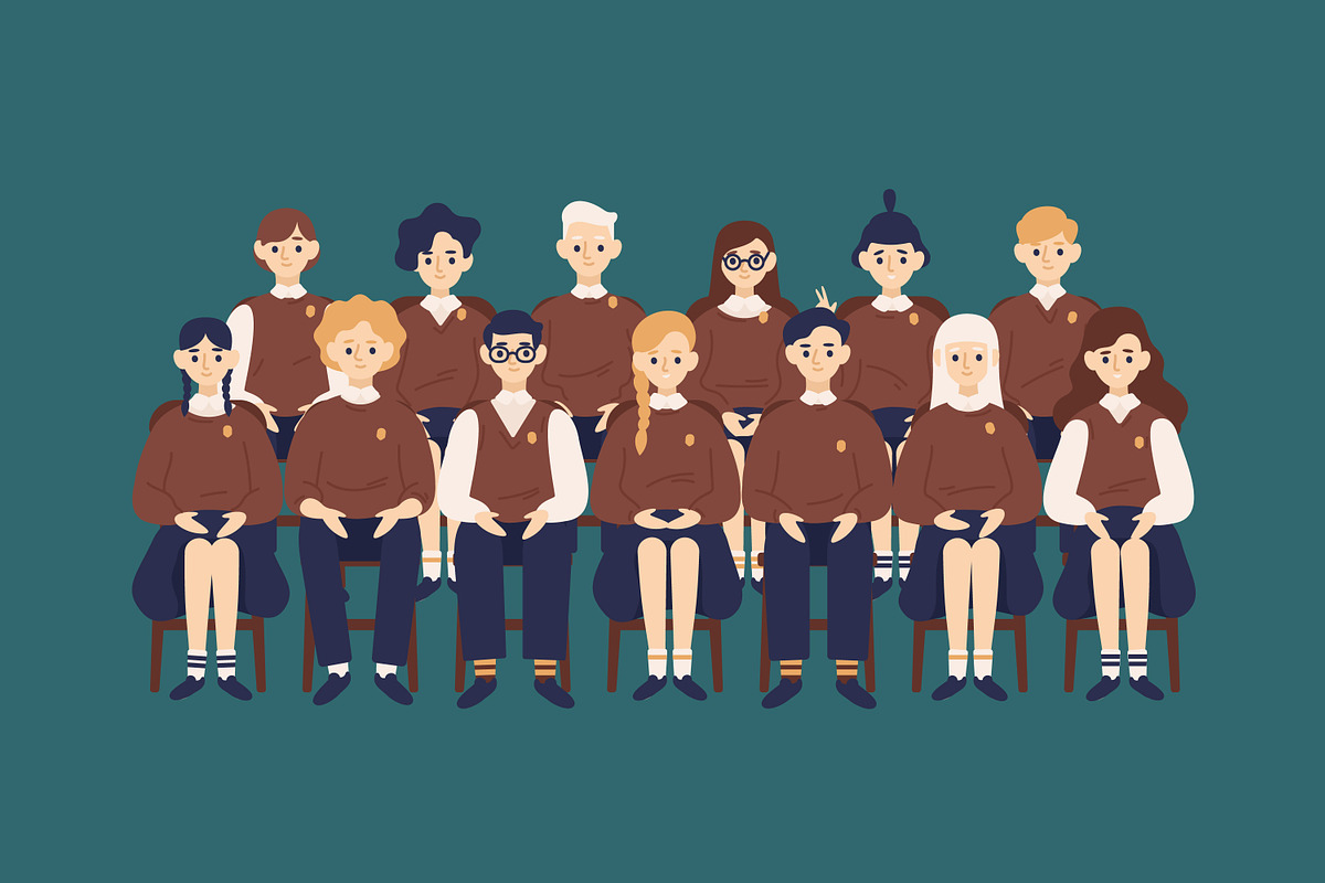 Pupils group photo, an Education Illustration by Good Studio (Photo 2 of 4)