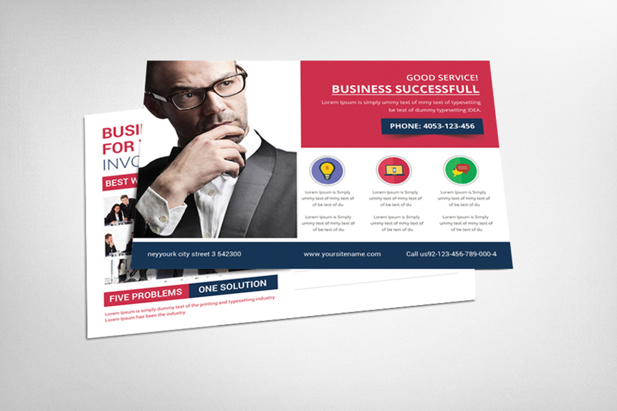 Company Postcard Psd Template, a Card Template by graphicforest (Photo 1 of 3)