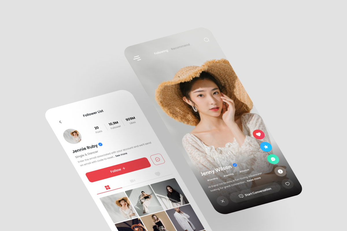 Fire - Social App UI Kit, an UI Kit Template by iDoodle Studio (Photo 2 of 4)