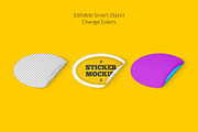 Oval Stickers Mockup Set, an Advertising Mockup by Country4k (Thumbnail 2 of 4)