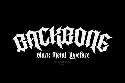 Backbone - Blackletter, a Blackletter Font by Ridha-38.lineart