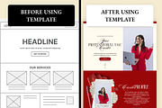 Red Velvet Canva Website Kaela UGC, a Marketing Template by AtelierDuVow (Thumbnail 6 of 10)