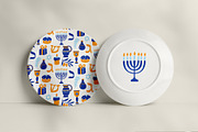 Hanukkah Clipart & Patterns Pack, a Background Graphic by Katrinelly (Thumbnail 3 of 14)