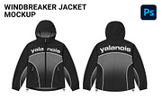Windbreaker Jacket Mockup V1, a Hoody Mockup by yalanois (Thumbnail 1 of 5)