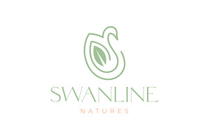 swan goose bird swimming leaves icon, a Branding & Logo Template by devastd