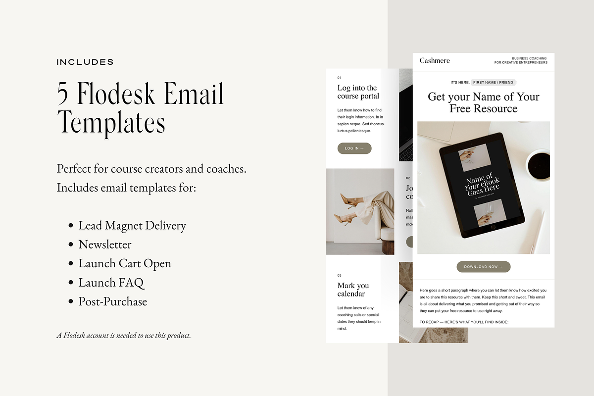 Flodesk Email Templates, a Marketing Template by Pixel & Flow (Photo 2 of 6)